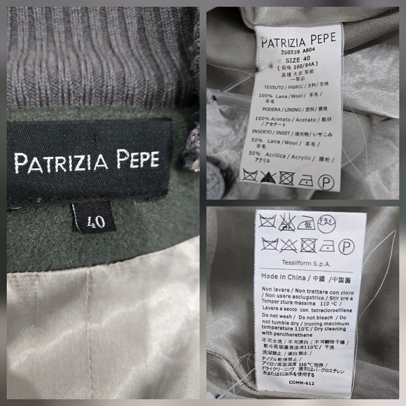 Patrizia Pepe Military-Inspired Double-Breasted Coat Size 4 - Picture 8 of 8